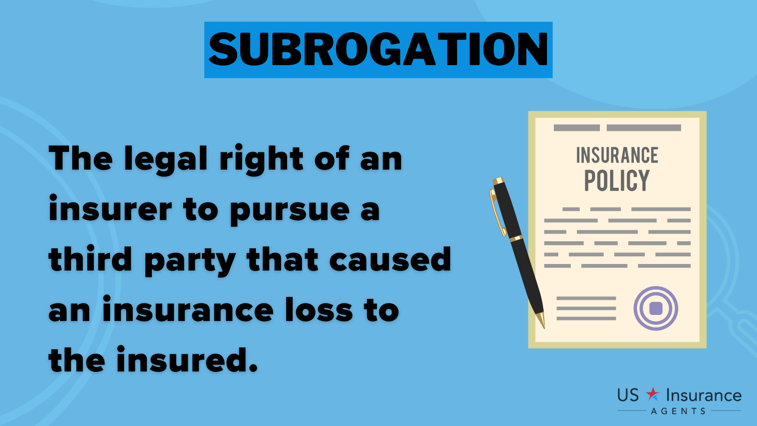 Subrogation definition card: Massachusetts Car Insurance Requirements