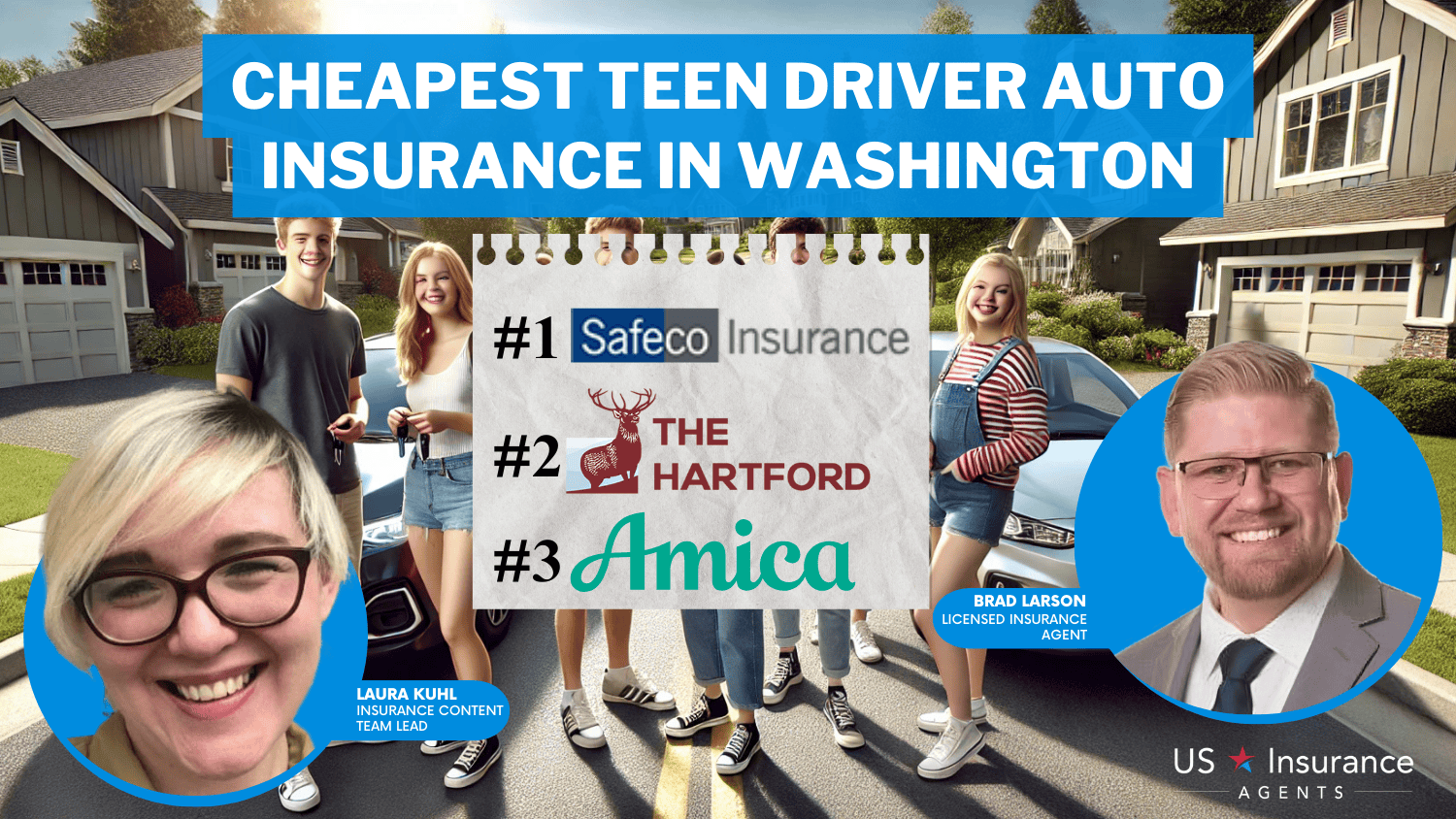 Safeco, The Hartford, Amica: Cheapest Teen Driver Auto Insurance in Washington